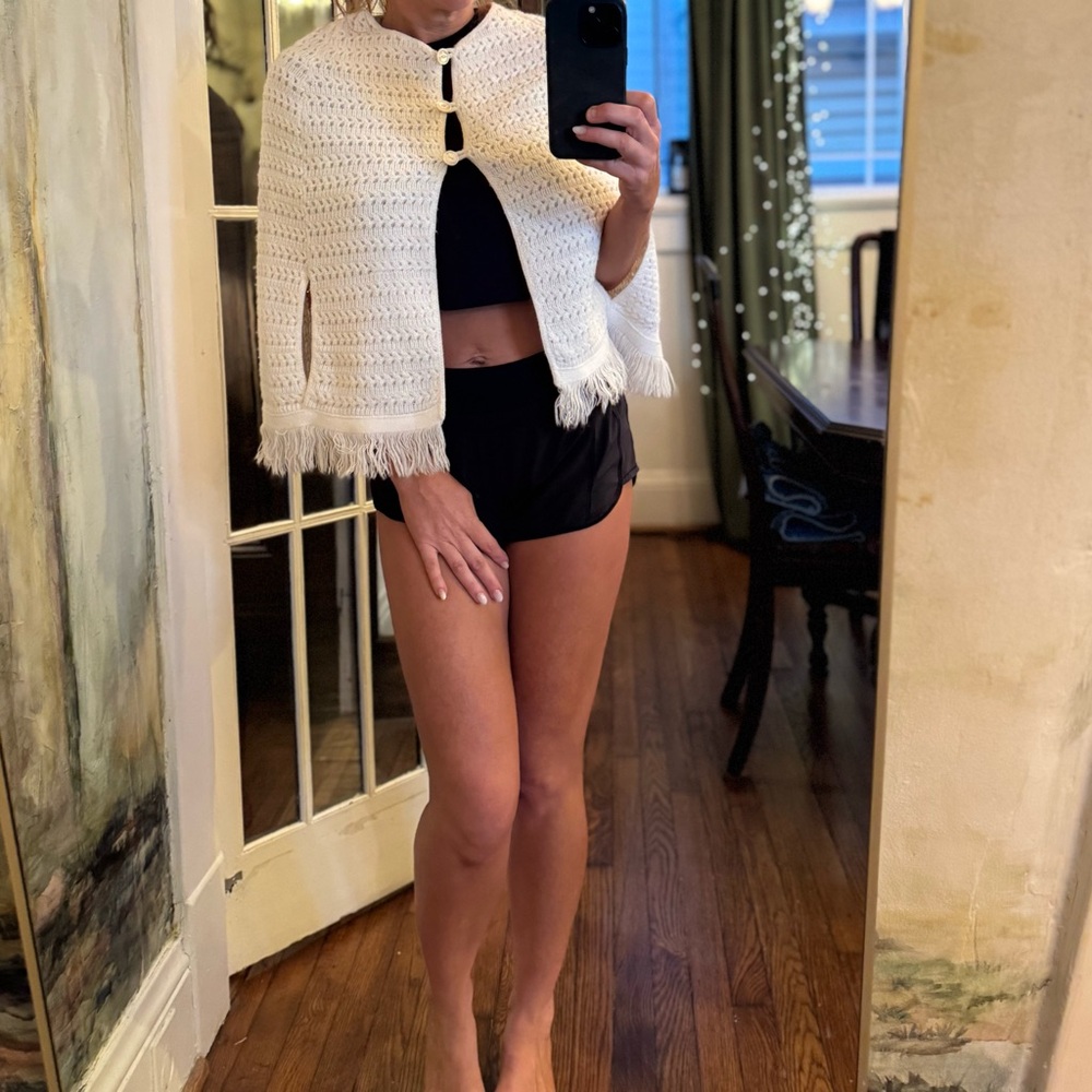 An Original Creation 70’s Vintage crochet cape sweater Size XS
